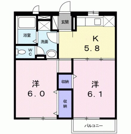 アプリコットＫＯＢＯＲＩ　２の物件間取画像